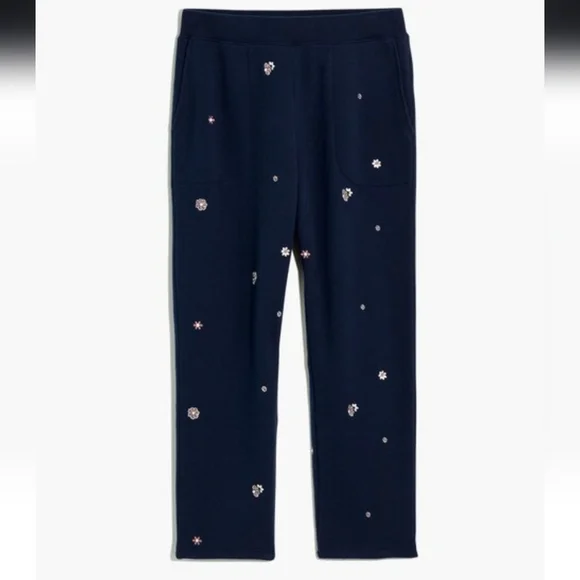 MWL Airyterry Floral Embroidered Tapered Sweatpants: Stitched-Pocket Edition M - Picture 4 of 10